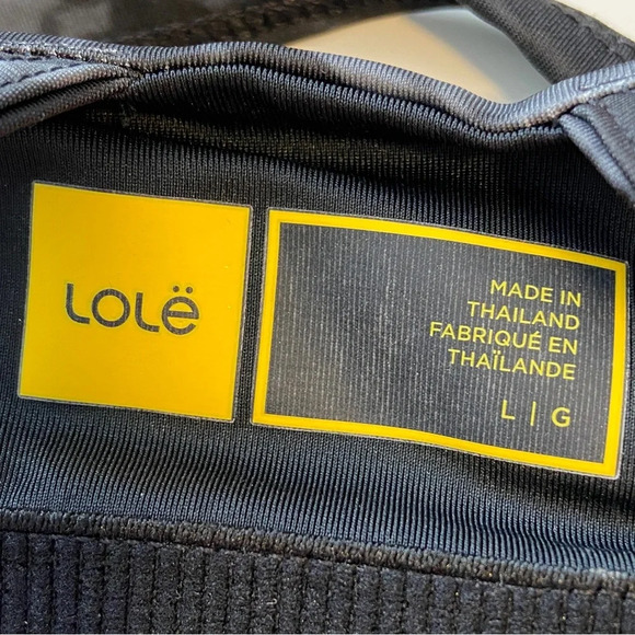 New Lole Burst Up High Neck Light Support Sports Bra - Midnight Garden Black - S - Picture 4 of 7